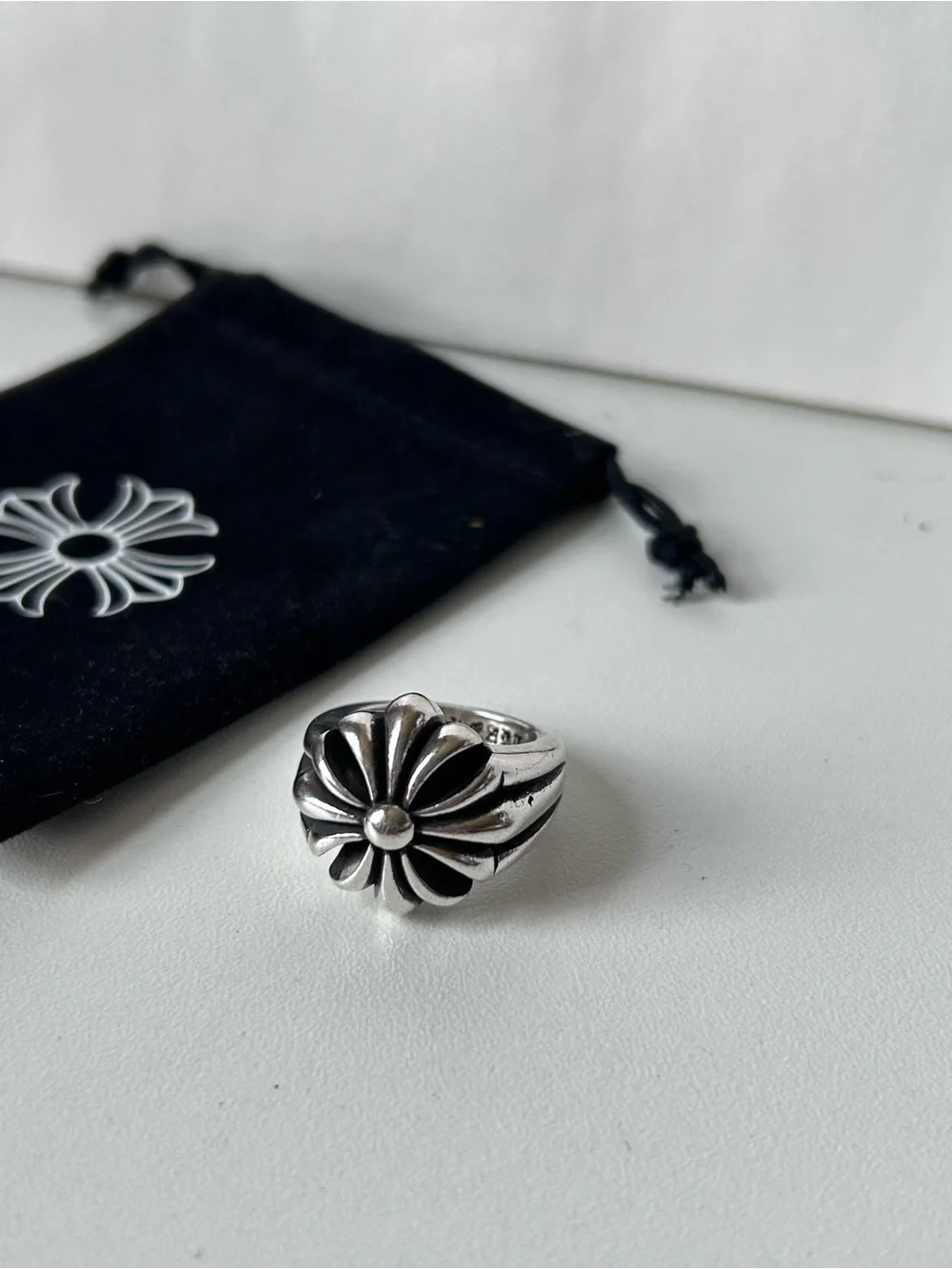 Vintage Chrome Hearts Sterling Silver Ring - 7